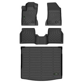 HAFIDI All Weather Protection Car Floor Mats & Cargo Liner for Jeep Compass 2017-2025 Custom Fit TPE Anti-Slip Automotive Floor Liners Full Set Accessories - Black