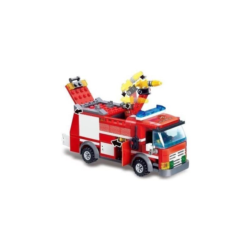 General Jim's Toys Fire Station Multi Emergency Vehicle Building Blocks