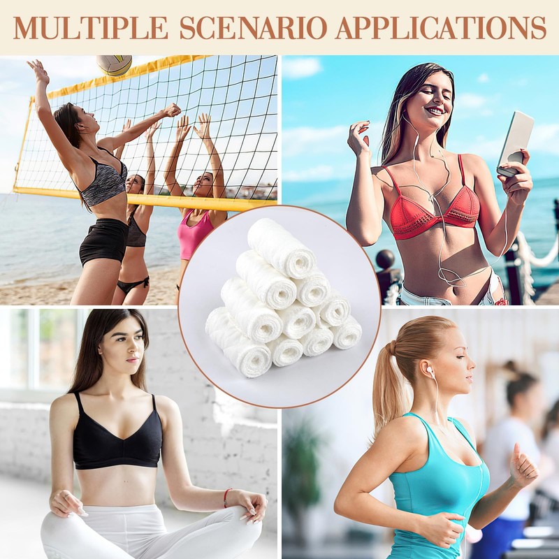 Hopton Bra Inserts Sweating, Pack of 10 Bra Inserts, Cotton