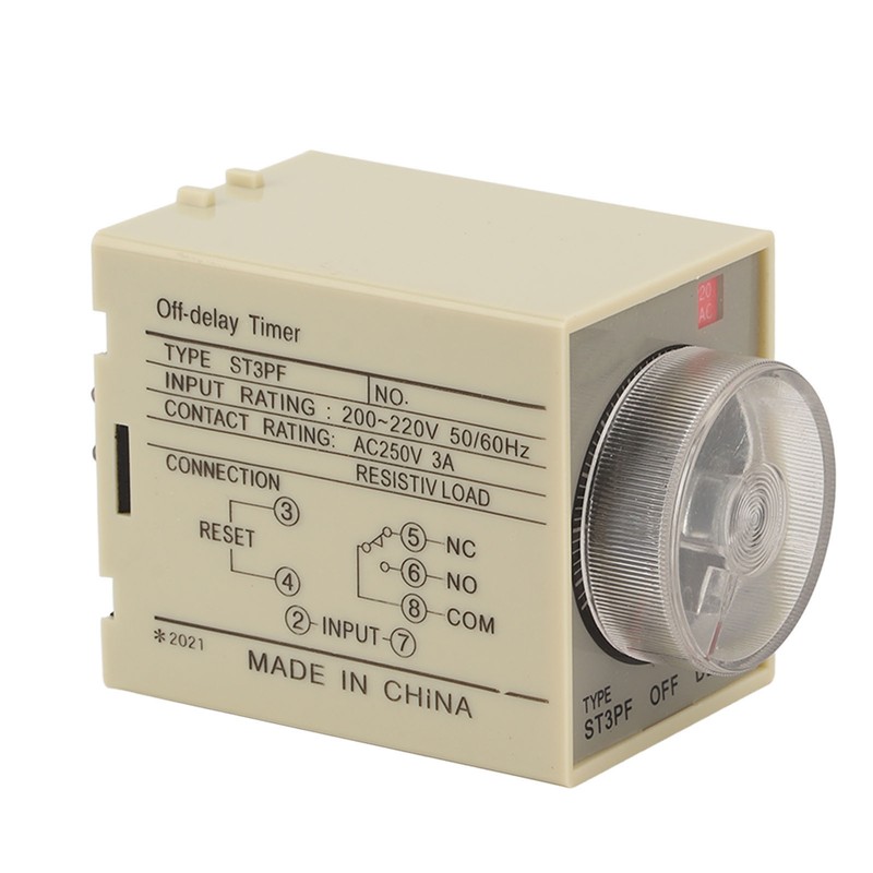Time Relay Adjustable Timing Power Off Timer Delay AC 200‑220V