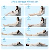 Giantex 3 PCS Bed Wedge Pillow Set, Ergonomic Incline Pillow