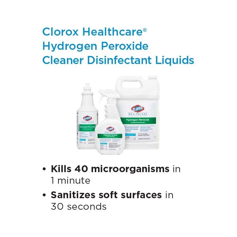 CloroxPro Healthcare Hydrogen Peroxide Cleaner Disinfectant Spray, Healthcare Cleaning and