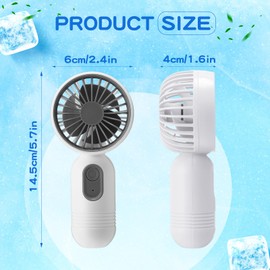 Rossesay Mini Portable Fan Bulk Cute Handheld Lightweight Small Little Personal Hand Eyelash Fan 3 Speeds USB Rechargeable for Women Men Indoor Outdoor Makeup Travel Camping(White, 36 Pcs)