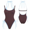 Vintage Polka Dot One-Piece Swimsuit for Women – Reversible Halter