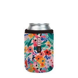 Sok It Can Sok Sleeve for Beer & Soda Insulated Neoprene Cover (Abstract Floral, 12oz Can Sleeve)