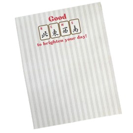 CALEMORA Mahjong Good NEWS to Brighten your Day Notepad Mah Jongg Gift Stationery Mah Jong Present