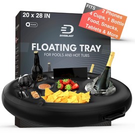 DIVEBLAST: soporte flotante para bebidas de alta calidad para piscina, flotadores de hidromasaje, accesorios de piscina para adultos, flotadores de bebidas para piscina