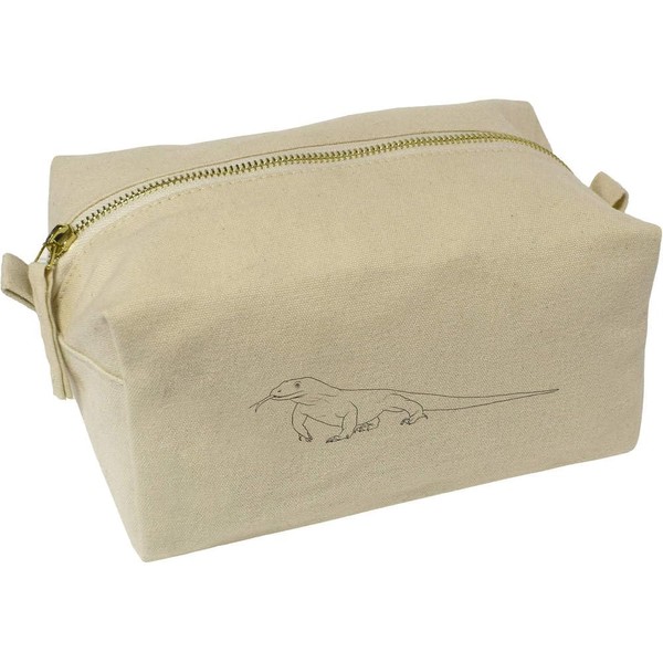 'Komodo Dragon' Canvas Wash Bag/Makeup Case (CS00037592)