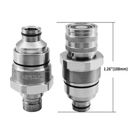 RABROPAR Hydraulic Male & Female Flat Face Quick Connect Coupler Set 7246802 7246799 Compatible with Bobcat Loader S450 S510 S530 S550 Excavator E32 E34 E35 E42 E45