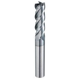 HARFINGTON Carbide Square Nose End Mill Bit 3/8" Cut Dia 4 Flutes TiAlN Coated Milling Cutter for Hardened Steel Metal (3/8" Shank 1-1/8" Cut Length 3" Long 30 Degree Helix HRC53-55)