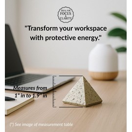 Bartra Product Natural Pyrite Pyramid from Peru | High-Energy Hand-Polished Crystal for Home & Office Decor, Mineral Collection & Gifts – Stunning Golden Shine (4 to 5 Ounces)