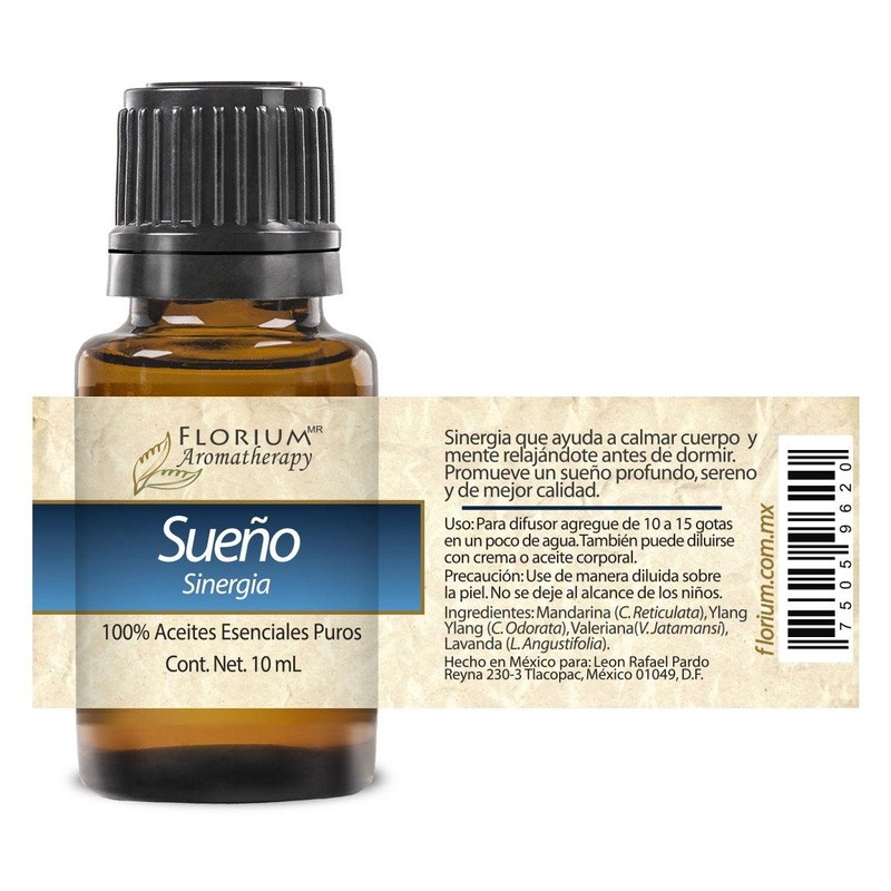 Sueño - Mezcla Concentrada de Aceites Esenciales de Aromaterapia Florium