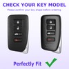 8T69T 2-Pack for Lexus Key Fob Cover with Keychain Accessories