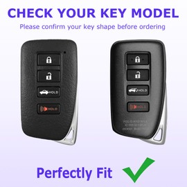 8T69T 2-Pack for Lexus Key Fob Cover with Keychain Accessories