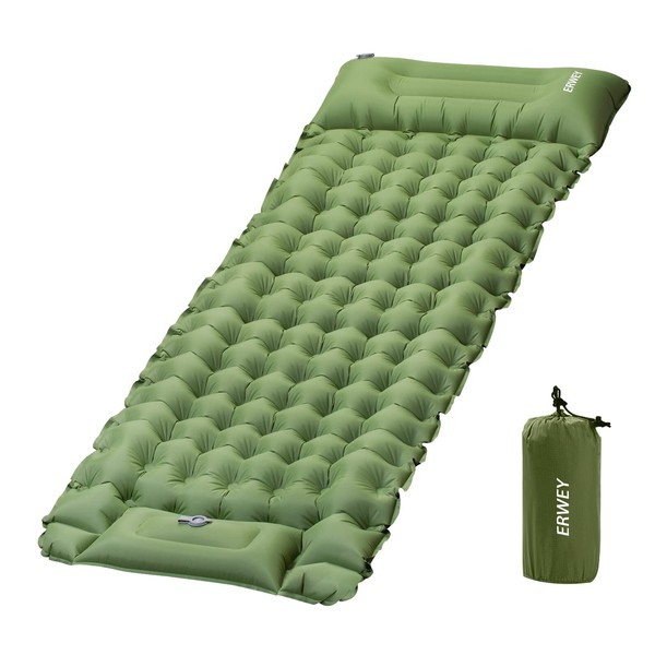 ERWEY Camping Sleeping Mat, Self-Inflating, 200 x 70 cm, Inflatable