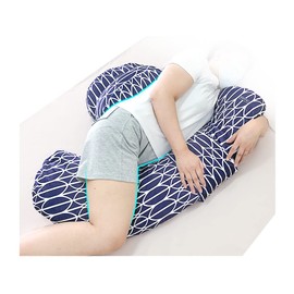 BBL Body Pillow After Surgery Large Wedge Pillow for Sleeping Brazillian Butt Lift Recovery Supplies U Shaped Full Body BBL Pillow with Back Support Lumbar Side Sleeper Cushion (Navy Blue)