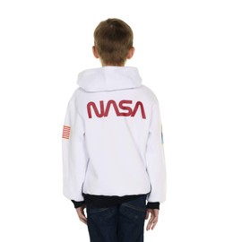 Aeromax NASA Astronaut Hooded Sweatshirt White Youth Small