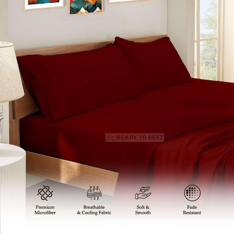 Split King Sheets Sets for Adjustable Bed, 5 Piece Bedding