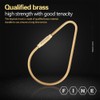 Qiterr Brass Keychain Hook, Keychain Hook Brass Screw Lock Carabiner