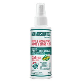 No Mosquitoz Botanical Bug Repellant, Effective for Gnat, Mosquito, and Biting Flies, Hand-Crafted and DEET-Free, Non-Greasy Formula, 4 Ounce Spray Bottle