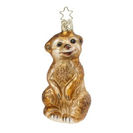 Inge Glas 85107313 Glass Ornament 10 cm Hand-Blown and Hand-Painted 10 cm Meerkat Design