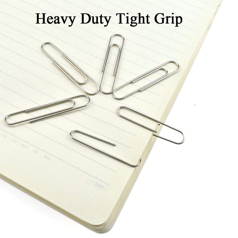 HAHIYO Paper Clips Sturdy 2 inches Length 100 Pack Paperclips