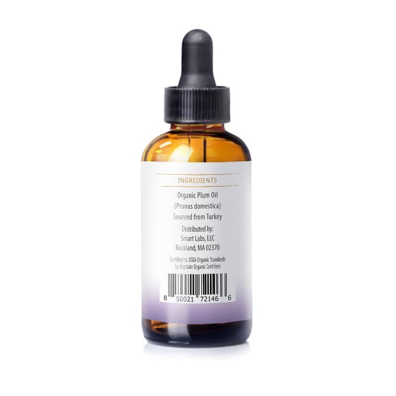 Nuvia Organics Plum Oil - USDA Certified Organic, Cold Pressed,