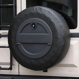 Tumukiw Spare Tire Cover Compatible with INEOS Grenadier 2020-2024, Thickening Leather Spare Tire Protection Cover with Zipper, Waterproof, Sun Protection, Scratch-Resistant (Half Cover)