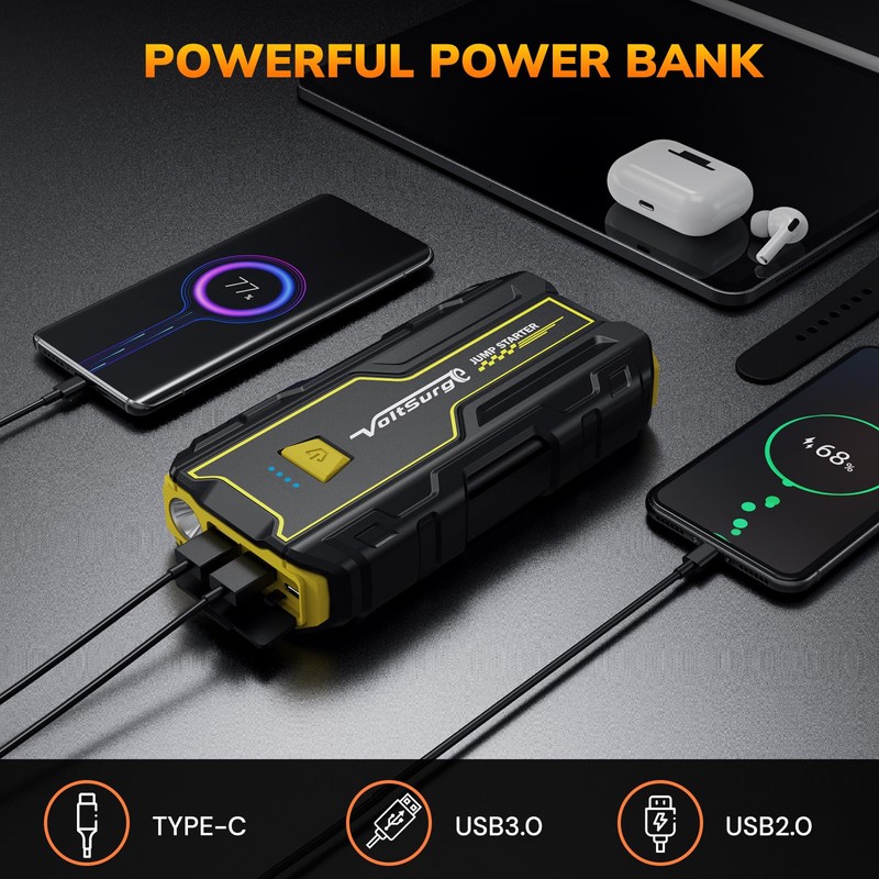 4000A Car Jump Starter, VoltSurge Jumper Starter Portable for Engine