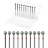 ERUIKA 10pcs Safety Ball Cuticle Drill Bits, Carbide Diamond Nail