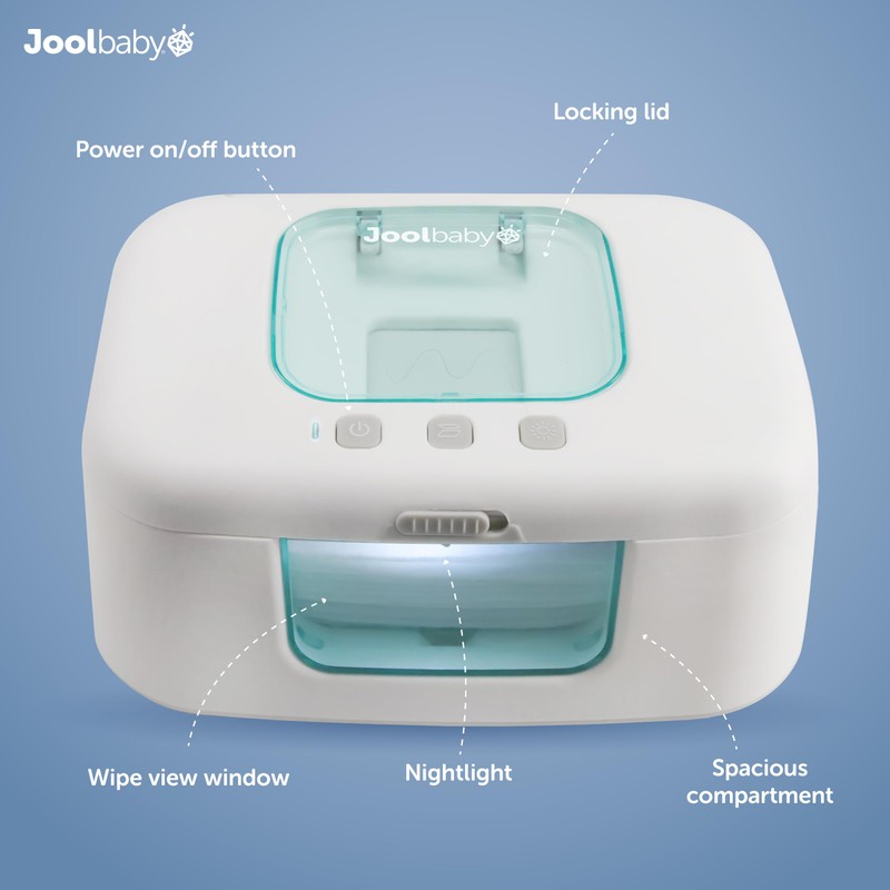TinyBums Baby Wipe Warmer & Dispenser with LED Changing Light