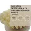 Novaliv 4 x Replacement Brushes, Natural Fibre, Large, Interchangeable Head,