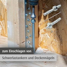 wolfcraft SDS-plus Impact Tool for Hammer Drill for Impact Heavy Duty Anchors into Concrete, Masonry and Nails in Wood, Made in Germany, 4064000