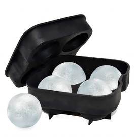 Bahoki Essentials Ice Molds - Silicone Ice Cube Tray With Lid - Easy Fill and Release Ice Maker - Great for Parties and Events