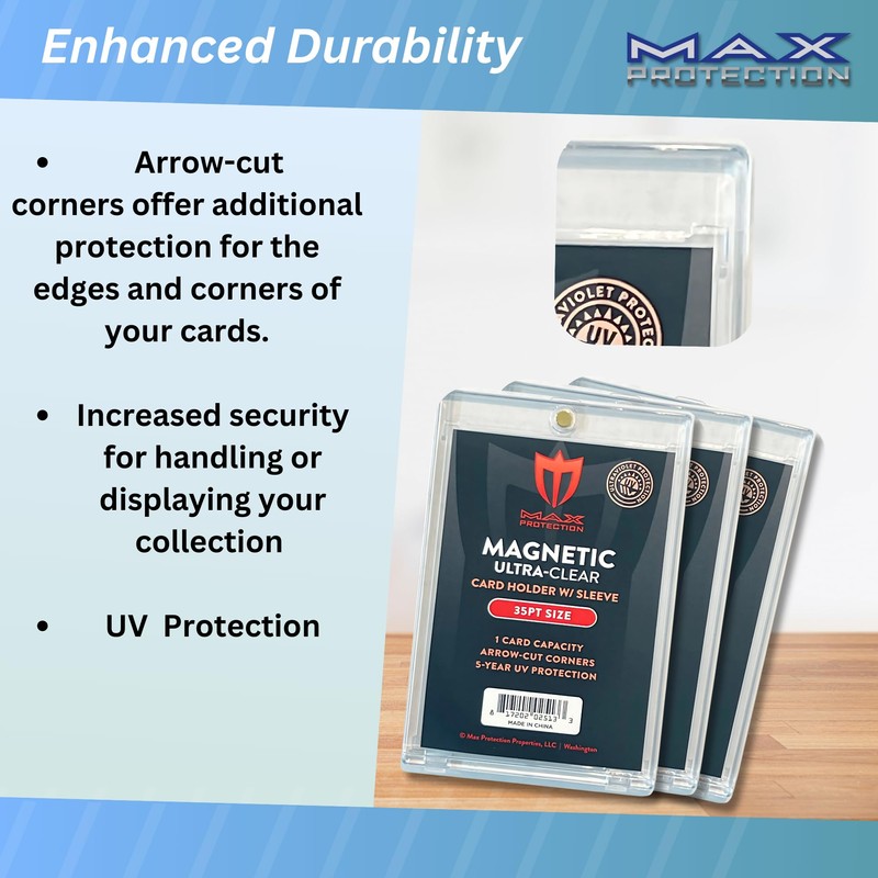 Max Protection Magnetic Card Holder for Sleeved Cards – 10-Pack