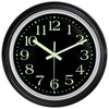 JoFomp Glow in The Dark Clock Wall Decor, 12 Inch