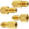JaGely 17 Pcs R134a Brass Refrigerant Tank Adapter 1/4" to