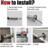 2 Pack Brushed Grey Wall Mounted Door Stopper, 304 Stainless