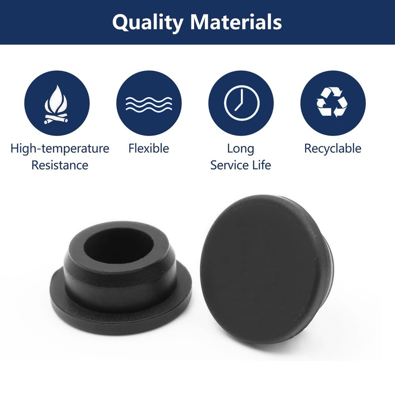 12 Pack 3/4 Inch 20mm Rubber Plugs for Round Holes,