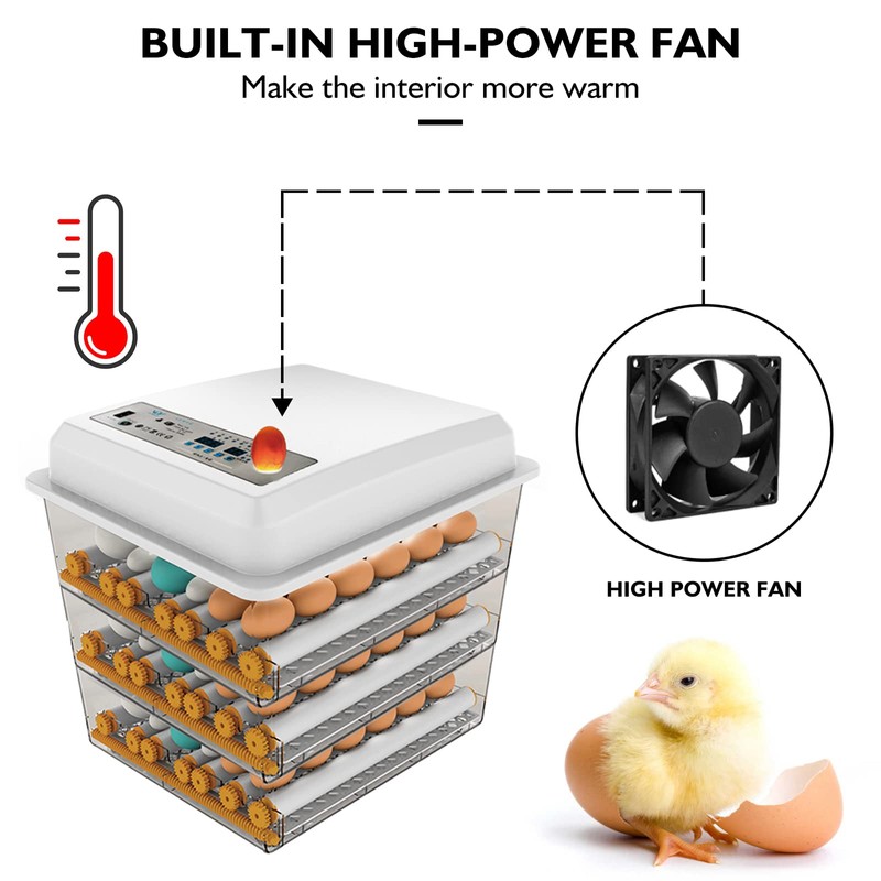 Egg Incubator,Egg Incubator with Automatic Egg Turning and Humidity Control,Poultry
