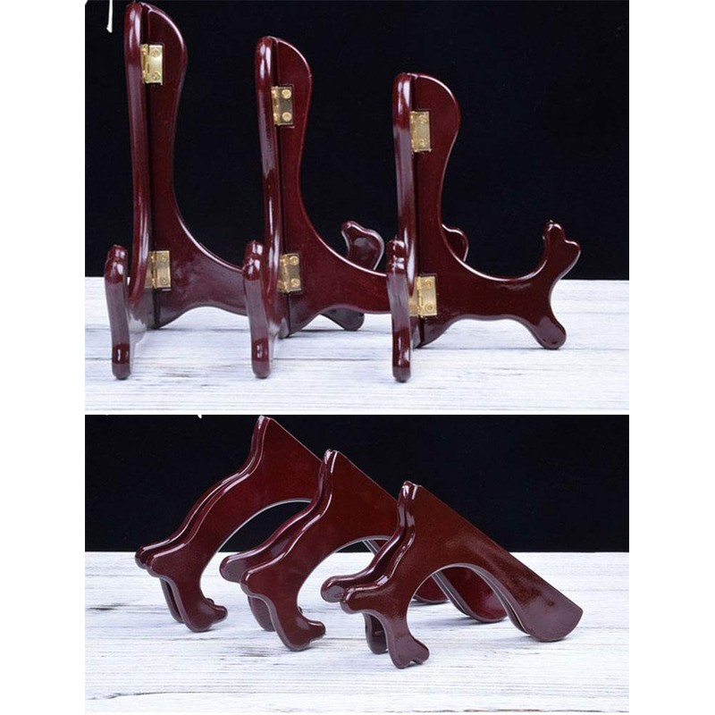 Onwon Wooden Easel Mahogany Finish Display Stand Plate Holder Picture