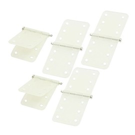 sourcing map 5PCS Folding White Nylon Pinned Hinges Parts 11 x 28mm for RC Plane