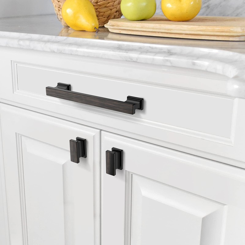 Amerdeco 10 Pack Oil Rubbed Bronze Cabinet Pulls 5 Inch(128mm)