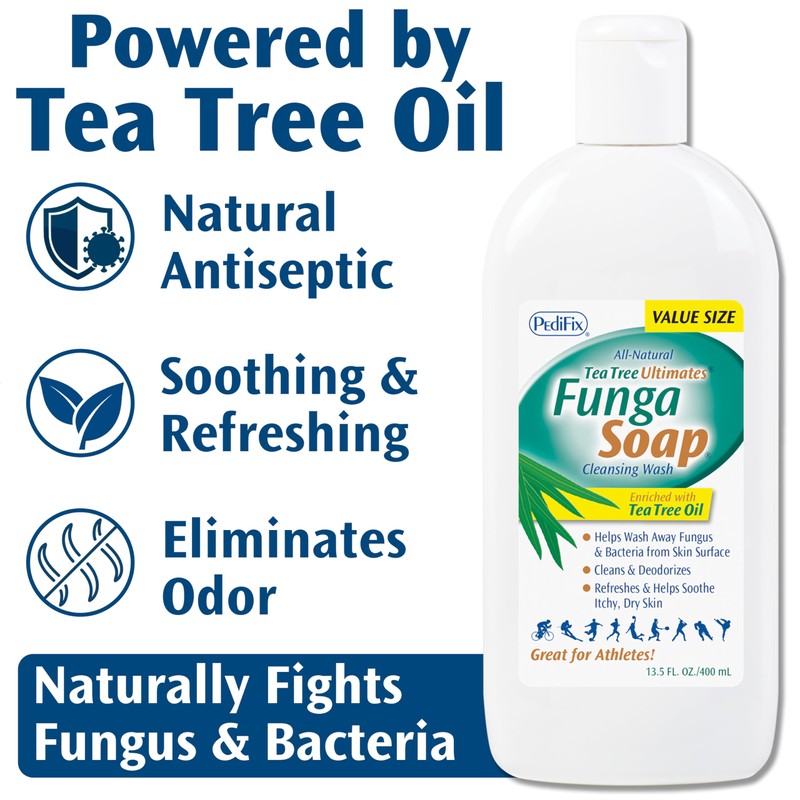 PediFix FungaSoap Tea Tree Cleansing Wash – Antifungal Body Wash