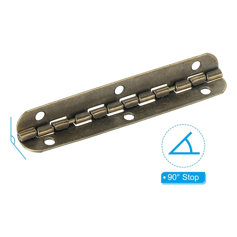 PATIKIL 4pcs Small Piano Hinges 2.6" x 0.6" Mini 90