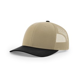 Richardson 112 Trucker Hat Khaki/Black, OSFM