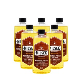 Milsek Furniture Polish and Wood Cleaner with Lemon Oil - Multipurpose Solution for Home Improvement from Hardwood Floors to Kitchen Cabinets - 12 Fl Oz (Pack of 6)