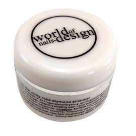 LED/UV Building Gel Diamond Shimmer with Fine Glitter Particles, 15 ml (Milky Pink)