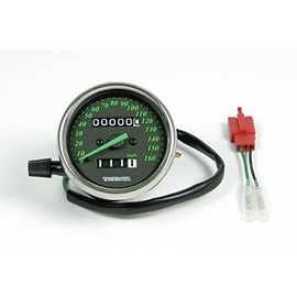 Special Parts Takekawa 05-05-0090 Black & Green Speedometer 6V/12V Universal Car