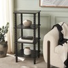 SAFAVIEH Home Collection Dilyn Matte Black 4-Tier Shelving Unit Etagere